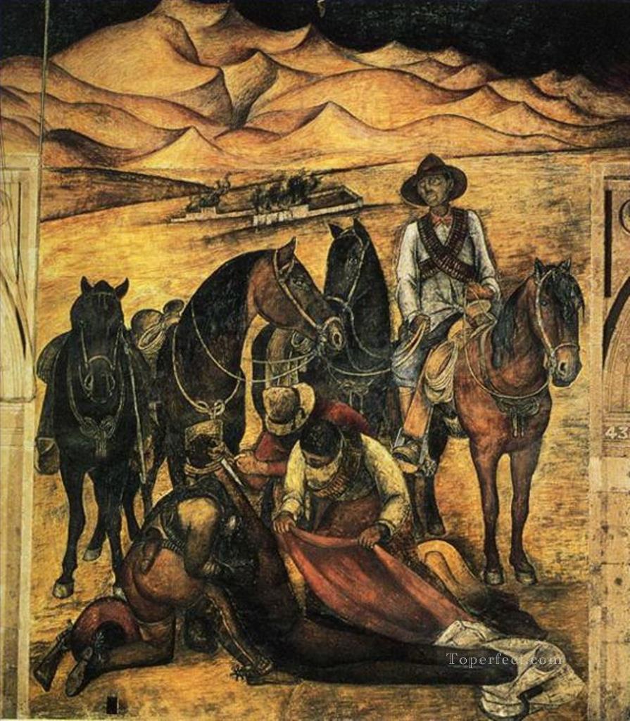 牡丹の解放 1923 ディエゴ・リベラ油絵